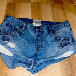 One Teaspoon denim shorts size 33